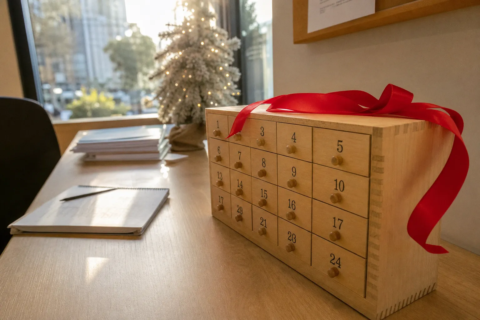 Arbre de Noël en entreprise : le rétroplanning mois par mois